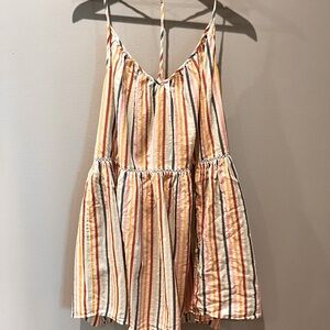 Madewell Cover-Up Dress in Rainbow Stripe Size L